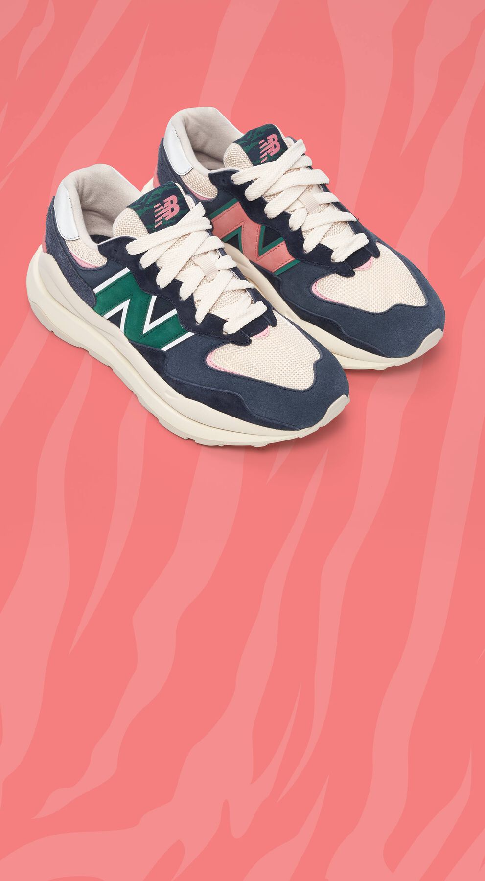 5740 shoes with pink background