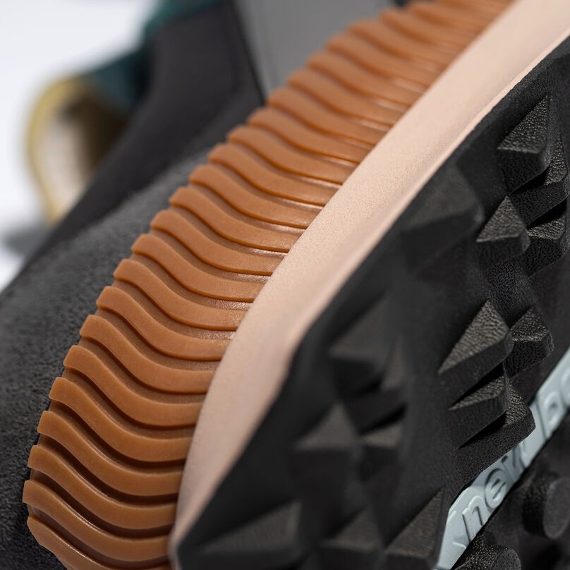 Close up detail of XC-72 heel showing patterns and materials